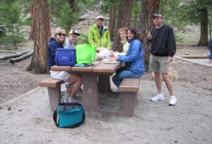 Picnicking in Estes Park with six people I didn't choose but whom I'm very lucky to call my relatives: Lori, Aaron, Mike, Mary Ann, Melannie, and John.