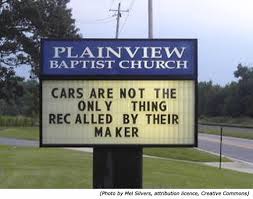 cars recalled sign