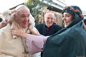 pope francis and lamb