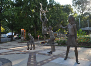 The sculpture (entitled "The Four Spirits) of the four young girls killed in the September 15, 1963 bombing.