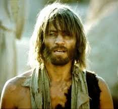 John the Baptist, as portrayed by Michael York in the film "Jesus of Nazareth." York captures some of John's wildness.