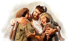 Three of Jesus' good friends: Martha, Lazarus, and Mary.