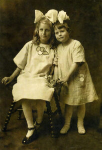 Eileen with her only sibling who died as a young girl.