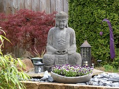 Buddha garden scuplture.