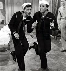 Gene Kelly dancing with Frank Sinatra in "Anchors Away."